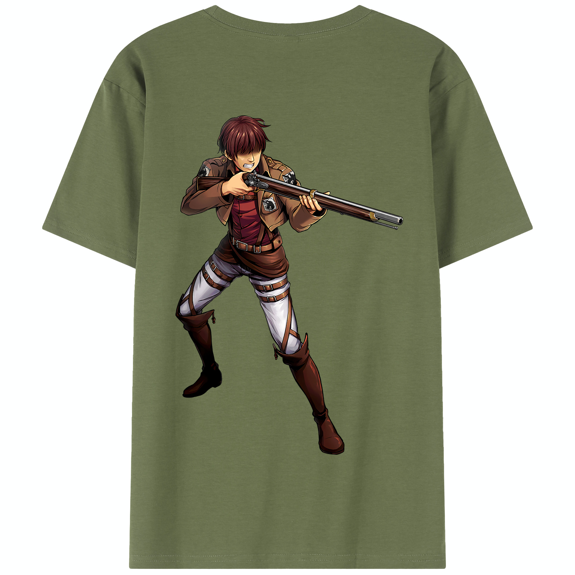 （画像用） 進撃の巨人 Attack on Titan 綿100％半袖Tシャツ（背面プリント）